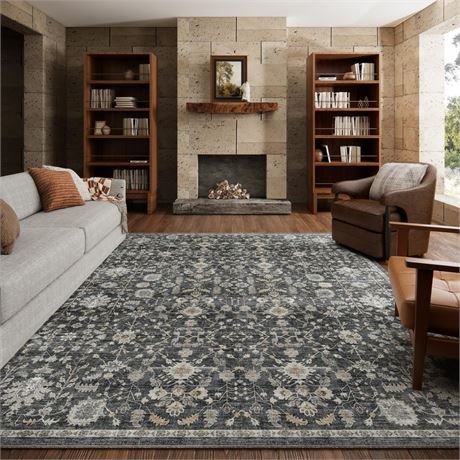 Washable Rugs for Living Room: 8x10 Area Rugs for Bedroom Ultra Soft Non-Slip