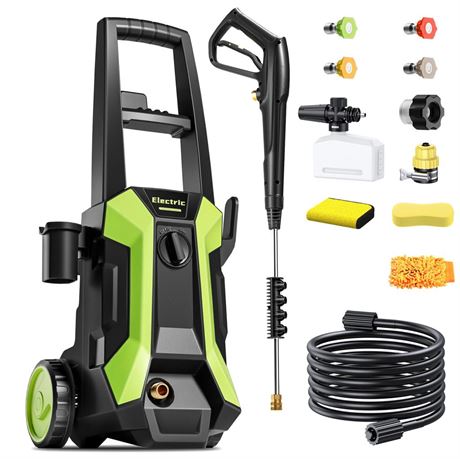 Electric Pressure Washer, 3500PSI Max 2.4GPM Power Washer with 4 Nozzle and