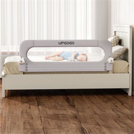 Folding Bed Rail for Toddlers,Baby Bed Rail Guard with Reinforced Anchor Safety