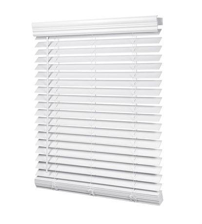 LazBlinds 2-inch Cordless Faux Wood Blinds with Royal Valance, Room Darkening