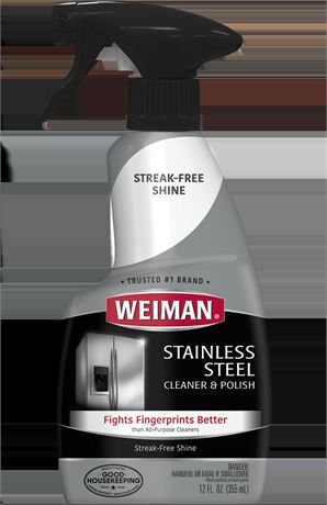 Weiman Stainless Steel Cleaner & Polish Trigger Spray for Kitchen Appliances