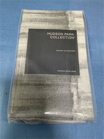Hudson Park Collection Brushed Texture Stripe Standard Sham cover - Exclusive