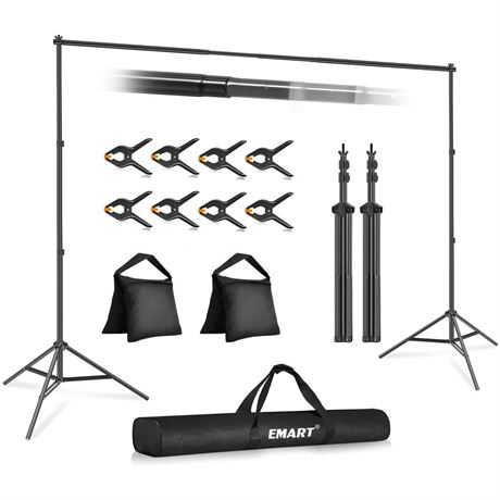 EMART Backdrop Stand 10x7ft(WxH) Photo Studio Adjustable Background Stand