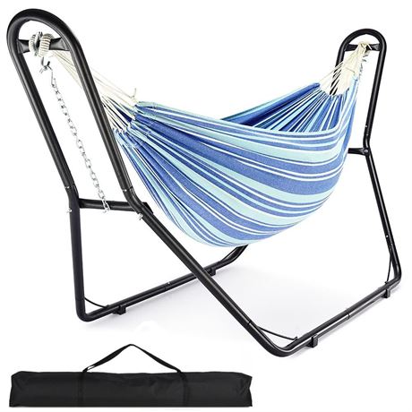 Zupapa Hammock Stand and Hammock, 2 Person Steel Hammock Frame and Hammock,