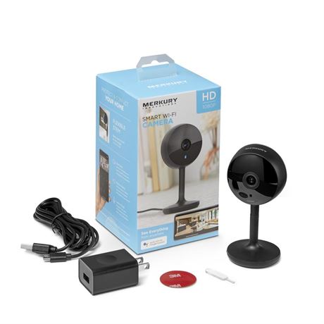 Merkury Innovations 1080p Smart Wi-Fi Camera with Voice Control â€” Requires 2.4