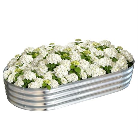 Galvanized Raised Garden Bed Outdoor, Large Raised Bed for Gardening, 6x3x1ft