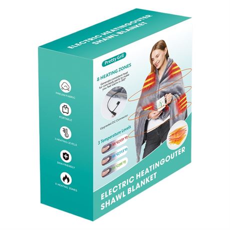 Heated Throw Blanket - Coral Fleece Warm Blanket | Fast Heating Electric