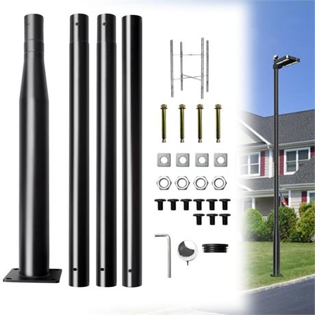 Street Light Pole 13Ft,Street Light Poles for Outdoor Lighting, Solar Street