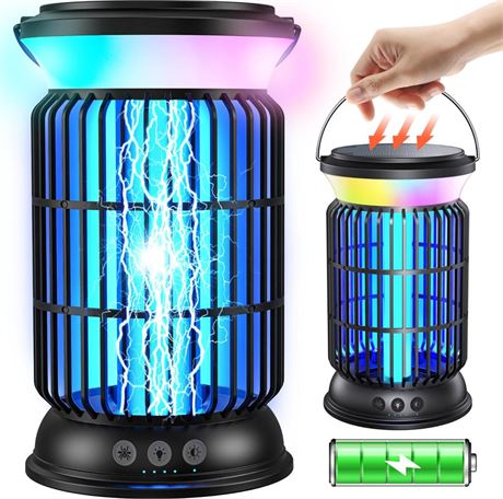 OFFSITE Solar Bug Zapper Outdoor, 4200V Effective Mosquito Zapper, Cordless Bug