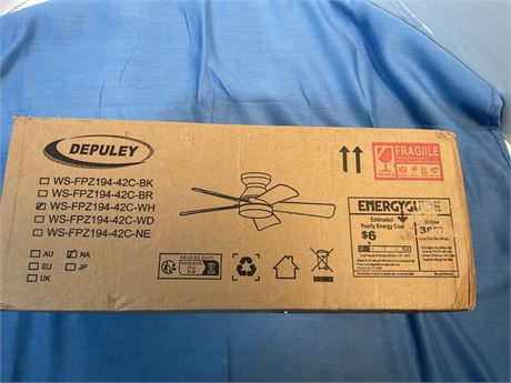 depuley ceiling fan we-fpz194-42c-wh