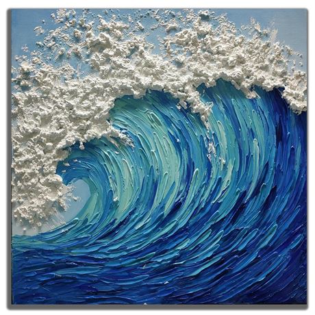 Cenoi Art 24x24inch Landscape Living Room Wall Art Abstract Art Ocean Wave