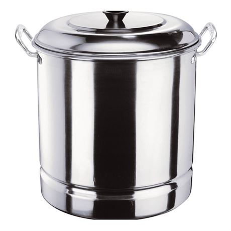 Vasconia Aluminum 32 Quart Steamer Pot with Steamer Tray and Lid