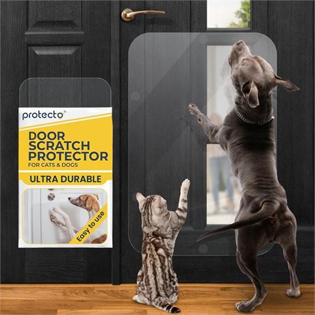 PROTECTO Door Protector from Dog Scratching, Cat Dog Scratch Door Protector,