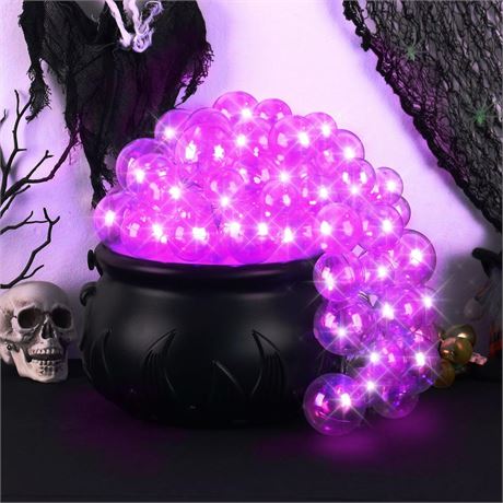 OYEFLY Halloween DIY Bubbling Cauldron Set,Halloween Decorations (Purple)