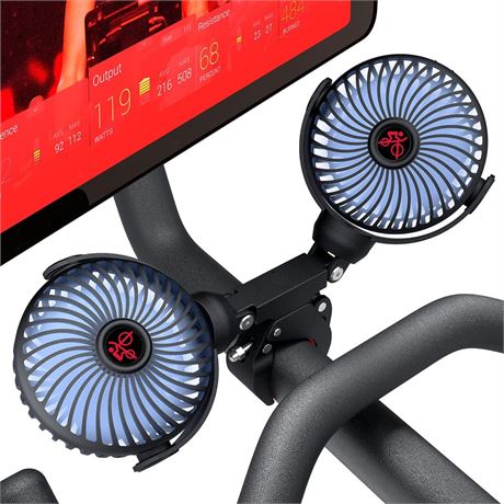 Dual Fan Compatible With Peloton Bike & Bike Plus, Upgraded Fan, Adjustable 3