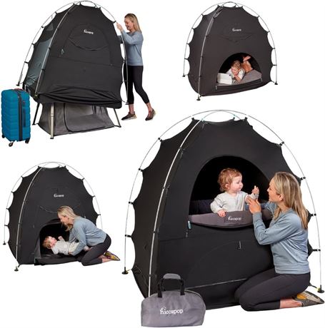 Hiccapop Blackout Tent for Pack and Play, Baby Sleep Pod, Portable Crib Tent,