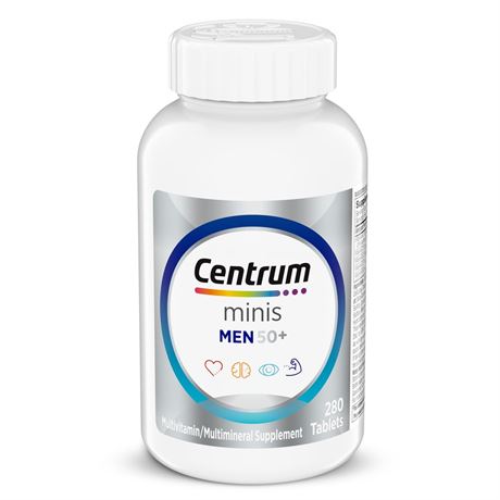 Centrum Minis Silver Mens 50 Plus Multivitamin, Supports Memory and Cognition,