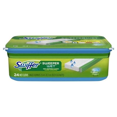 (carton of 5)Swiffer Sweeper 24-Count Wet Mop Refills