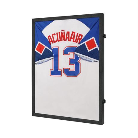 Jersey Frame Display Case - Wall Mount Sports Jersey Display - Lockable Flat