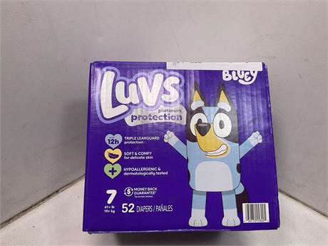 Luvs Platinum Protection Baby Diapers, Size 7, 52 Count