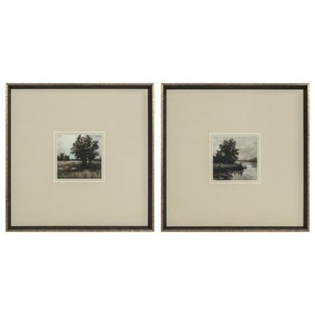 My Texas House Grassland Riverside Framed Wall Art 20x20