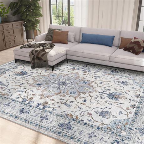 8x10 Area Rugs 8x10, Washable Rug, Non-Slip, Rugs for Living Room, Kitchen