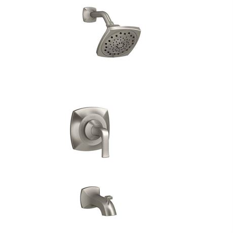 KOHLER Rubicon 1-Handle 3-Spray Wall-Mount Tub and Shower Faucet in Brushed