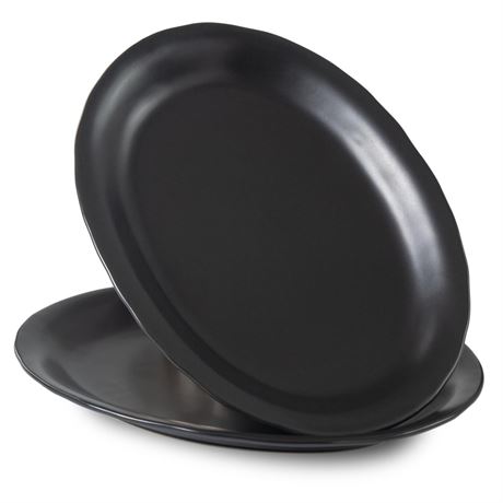 Ceramic Serving Platter, 13.7 Inch Large Oval Serving Trays, Dinner Plates,