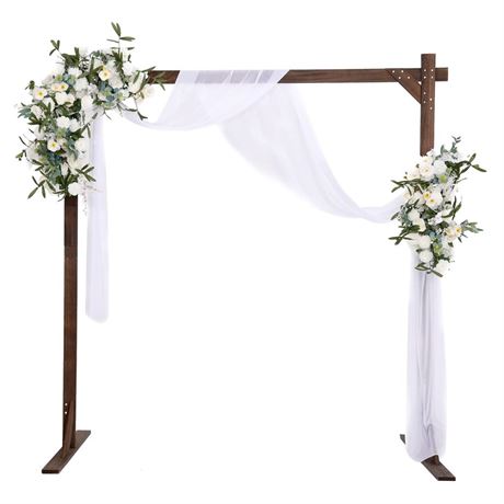 7.2FT Wooden Arch, Wedding Arch for Ceremony, Gorgeous Wooden Arbor Decoration,