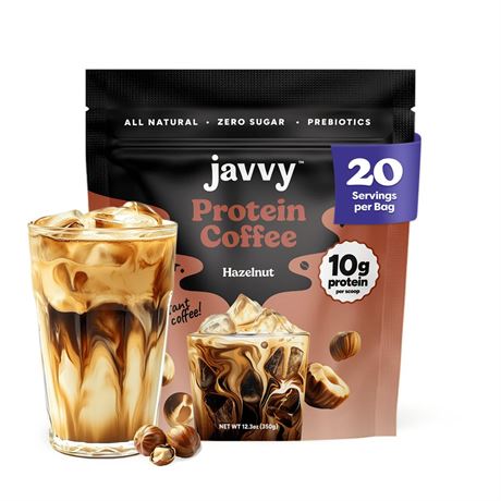 Javy Coffee Javvy Hazelnut Protein Coffee - Premium Whey Protein & Instant Iced