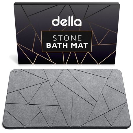 della Premium Stone Bath Mat - Luxurious Quick Drying Diatomite Bathstone for