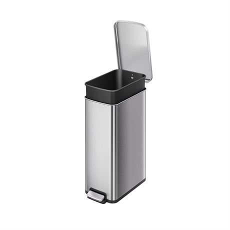 Better Homes & Gardens Kitchen Trash Can, 13.2 Gallon Stainless Steel Slim Step