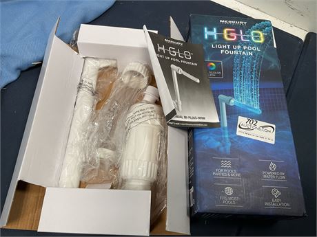 Merkury Innovations H-Glo Pool Fountain with Multicolor LED Light –