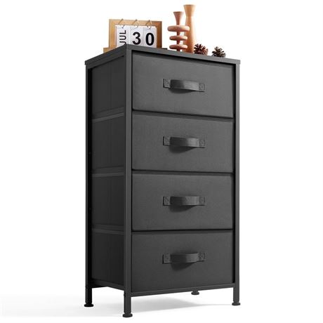 OFFSITE LINSY HOME Dresser for Bedroom, Black Dresser with 4 Drawers, Chest of