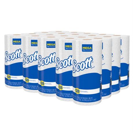 Kitchen Roll Towels 11 X 8 25/32  White  128/Roll  20 Rolls/Carton