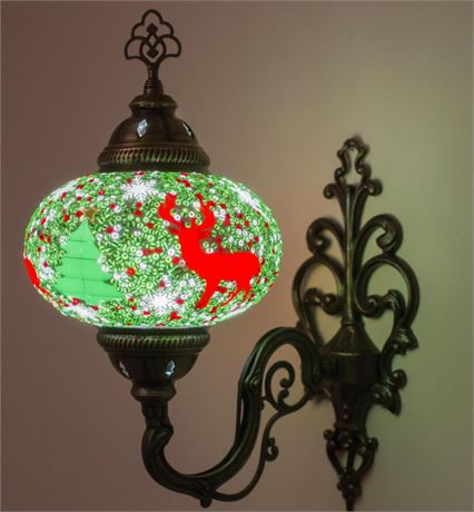 Turkish Wall Sconce | Turkish Moroccan Mosaic Wall Lamp Light | Mosaic Sconce |
