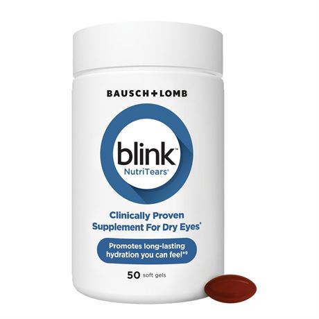 Blink NutriTears Vitamin and Supplement for Dry Eye Care and Vision Health with