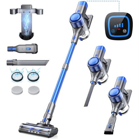 Cordless Vacuum Cleaner, 450W 38Kpa Vacuum Cleaners for Home, Stick Vacuum with