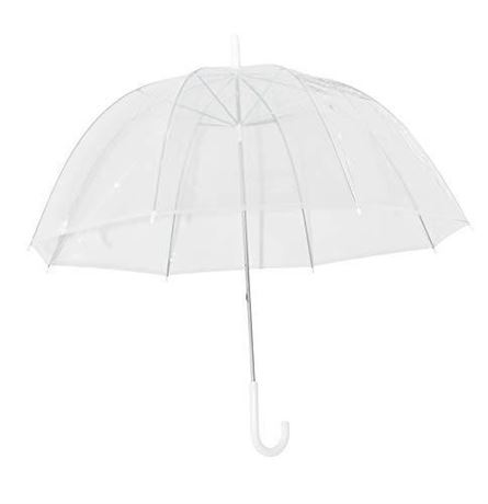 Home-X - Clear Bubble Umbrella, Durable Wind-Resistant Umbrella with Sturdy