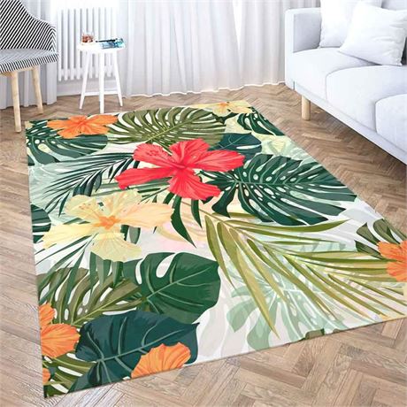 Collect Modern Carpets,Farmhouse Area Rug Summer Colorful Hawaiian Pattern