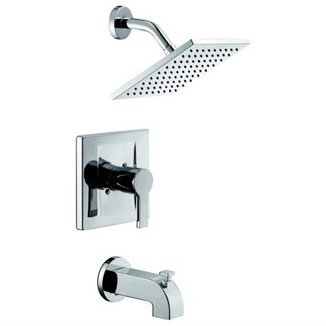 Glacier Bay Modern Single-Handle 1-Spray Tub and Shower Faucet in Chrome (Valve