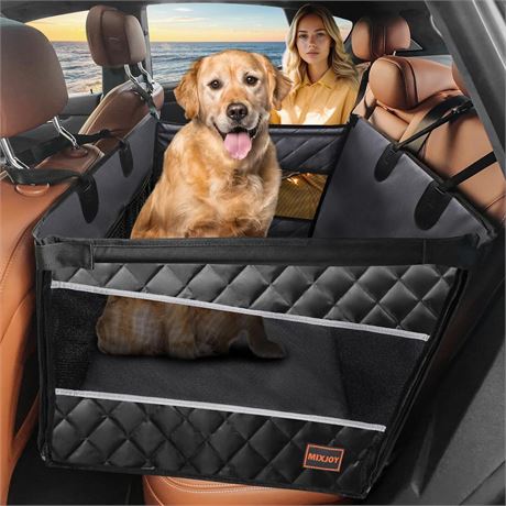 MIXJOY Dog Car Seat For Large Medium Dogs, Back Seat Extender for Dogs,