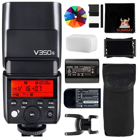 GODOX V350S TTL Flash 1/8000s High Speed Sync Camera Flash with Rechargeable