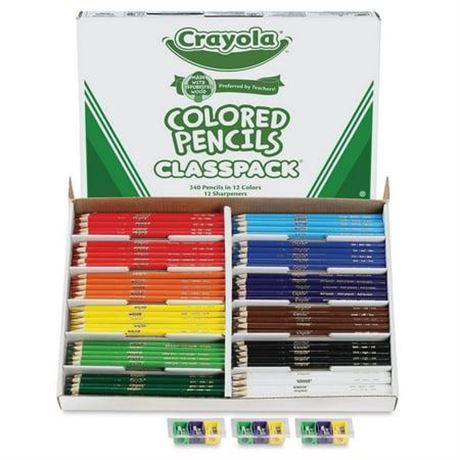 Crayola CYO687506 Colored Pencil Classpack, Assorted Color - 240 Count - Case