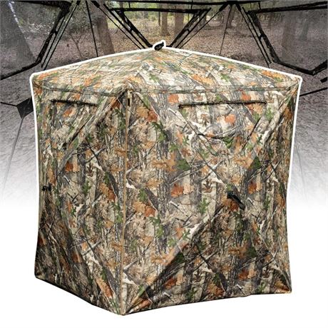 Hunting Blind, 2 Person Pop Up Blinds 360 Degree See Through, Portable Durable