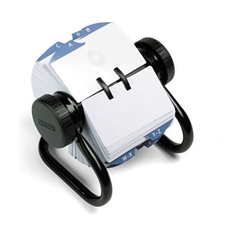 Rolodex Open Rotary Card Organizer with 500 2-1/4 X 4 Inch Cards and 24 a-Z