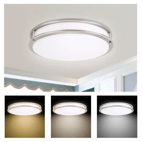 14 inch LED Flush Mount Ceiling Light Fixture, 3000K/4000K/5000K Adjustable