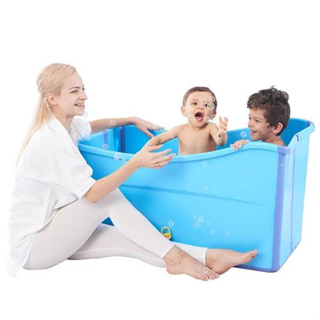 Large Foldable Bathtub for Toddler Collapsible Baby Bathtub Portable Bath tub