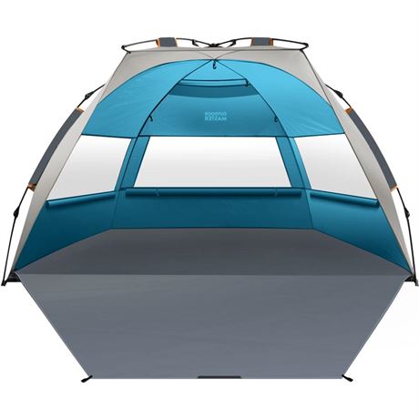 OutdoorMaster Beach Tent for 3-4 Person - Easy Setup and Portable Beach Shade