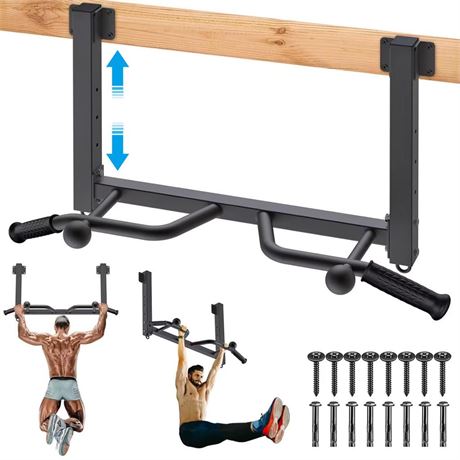 Joist Mounted Pull Up Bar - Heavy Duty Chin Up Bar - 4 Height Levels,